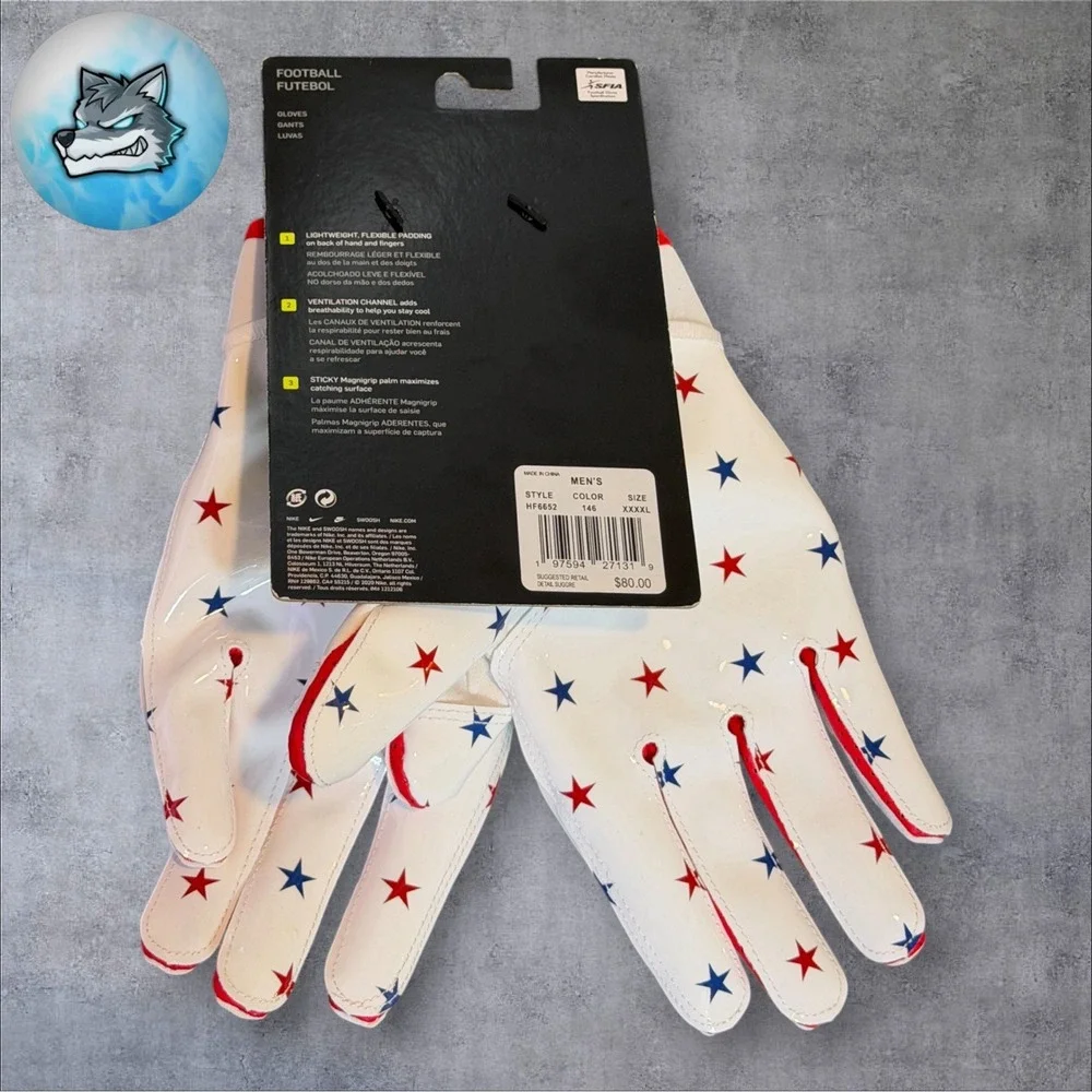Nike Jordan Superbad USA Stars Player Edition Football Gloves 4XL HF6652-146